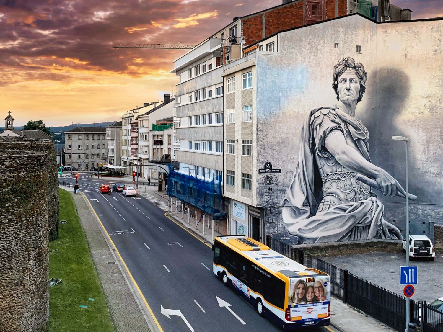 Ce portrait de Jules César réalisé par Diego AS à Lugo n'a pas volé sa place de numéro un dans le best of 2021, le Street Art est définitivement un mouvement artistique incroyable (©Joaquin Caba).