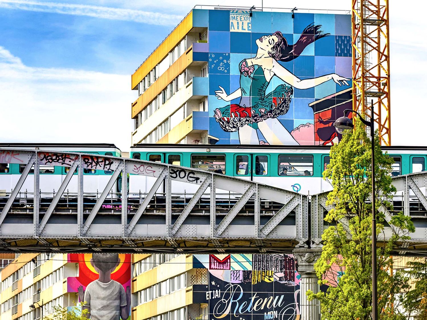 Véritable musée à ciel ouvert, le projet Boulevard Paris 13 a permis la mise en œuvre de fresques monumentales par des artistes majeurs au cœur du 13ème arrondissement de Paris (©B.Hogues).