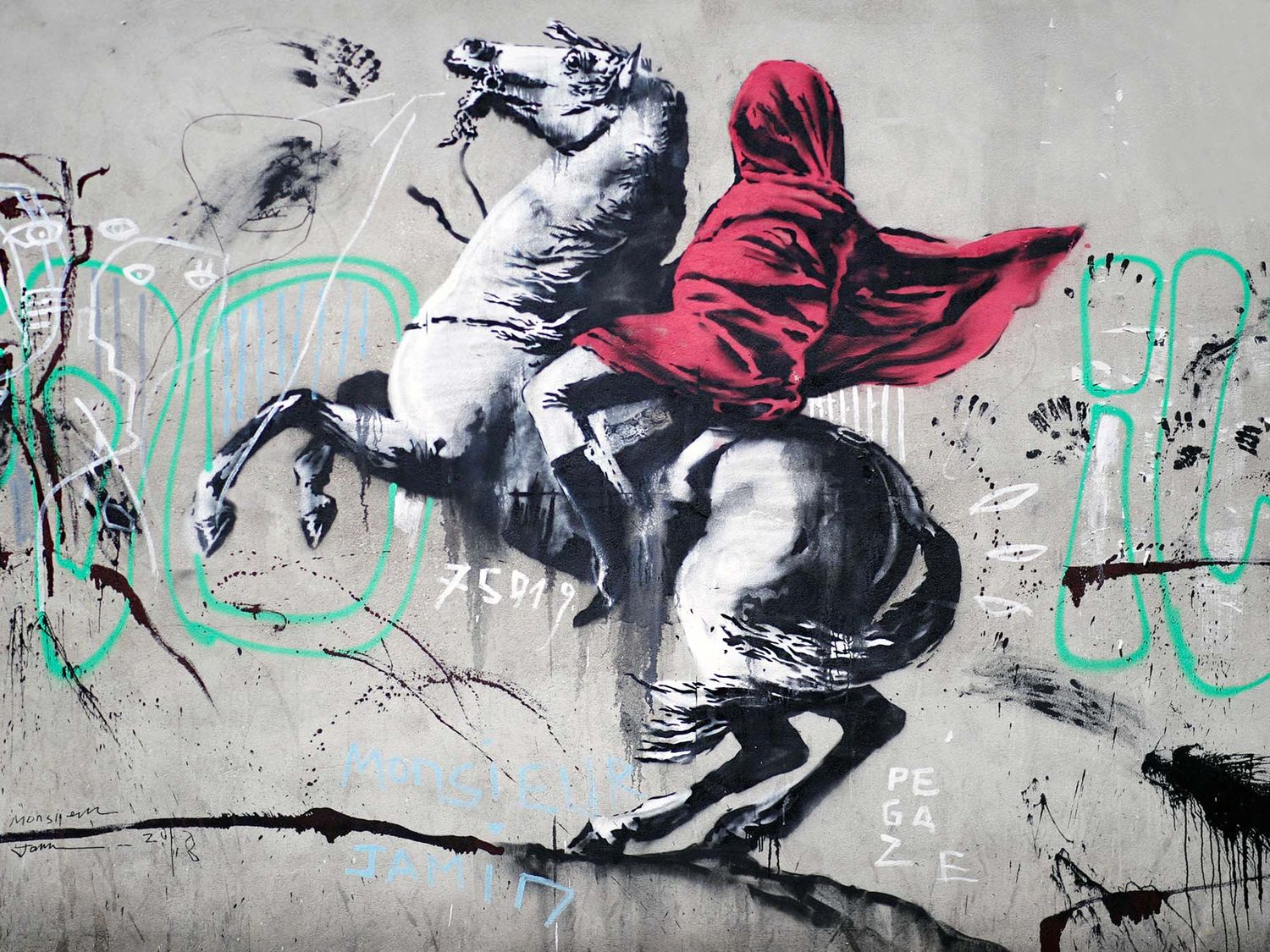 Although he is not the pioneer of stencil art, Banksy is undoubtedly the world's best-known stencil artist who uses this technique and the man who brought it to the general public (©Benoit Tessier).
