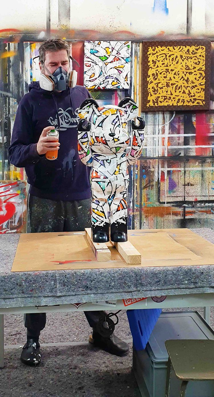 Urbaneez | Cren Bearbrick 1000% by Cren | Buy Street Art Art