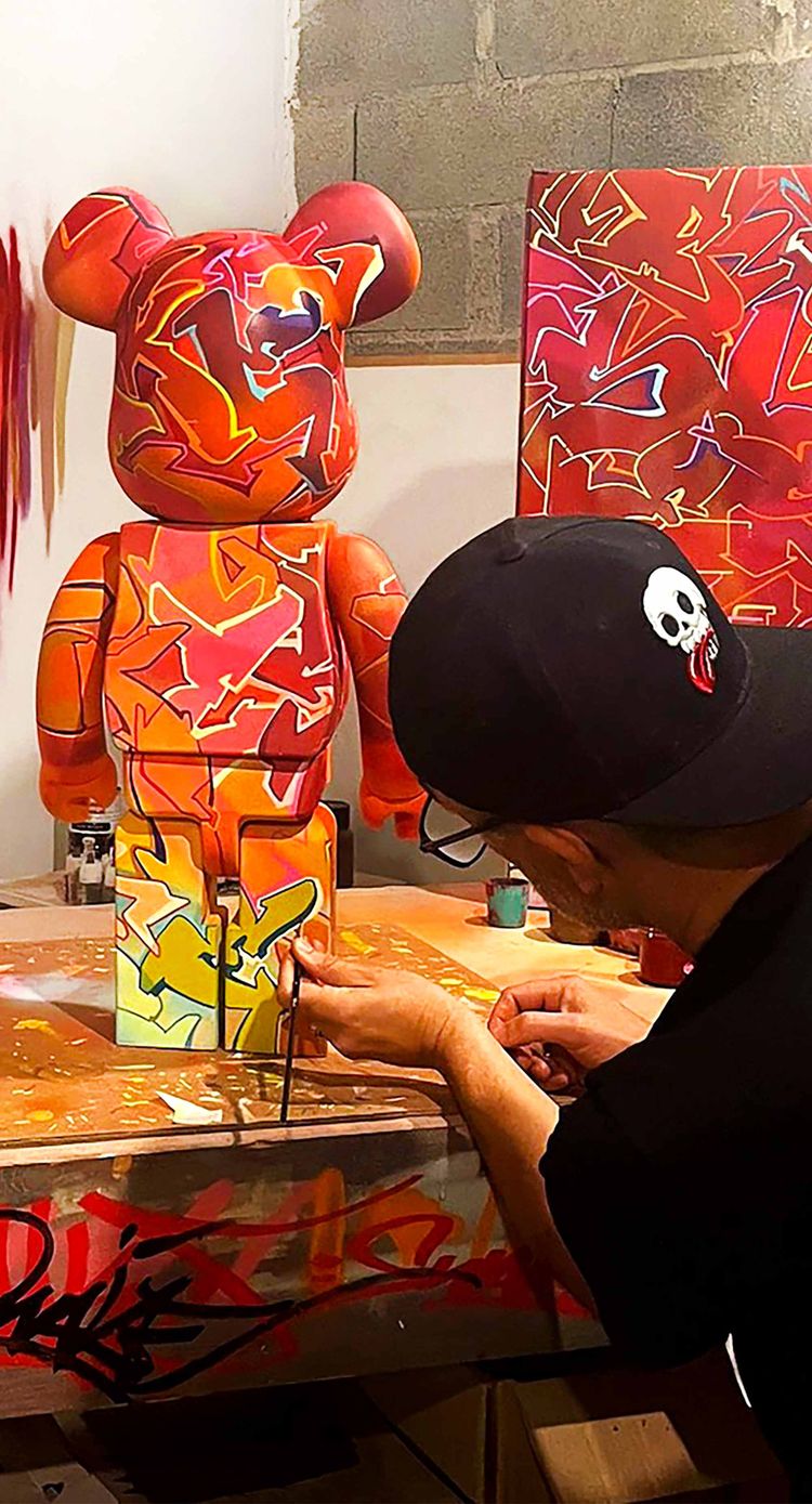 Urbaneez | Snake Bearbrick 1000% by Snake | Buy Street Art Art